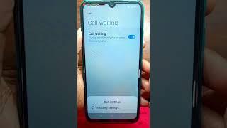 How to activate call waiting in redmi 9 activ  smart  phone