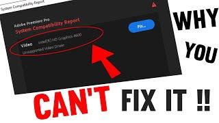 Adobe Softwares System Compatibility Error Unsupported Video Drive Solution | Hindi