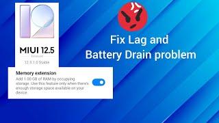 How to fix lag and Battery Drain issue on MIUI 12.5 | Disable these options