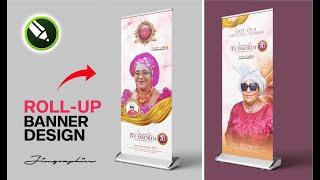 How to Design a Rollup Banner | CorelDraw Tutorial | 2023