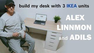 ALEX, LINNMON and ADILS to build my desk from IKEA - assembly instructions