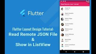 Flutter Read Remote JSON file and Show in ListView Tutorial