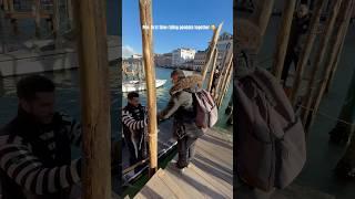 Our first time riding Gondola in Venice  #shorts #couplegoals #travel #love #italy #couple