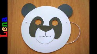 𝗞𝗿𝗲𝗮𝘁𝗶v 𝗺𝗶𝘁 𝗟𝗲𝗻𝗮  Panda Maske basteln  how to make a panda mask diy   как сделать маску панды