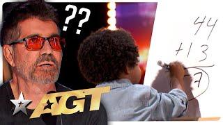 2 Year Old GENIUS Leaves Simon Cowell Feeling STUPID on America's Got Talent 2024!