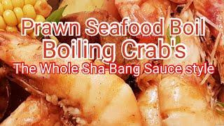 Seafood Boil - Copycat Boiling Crab's The Whole Sha-Bang Sauce I Prawns in Cajun & Garlic Butter