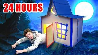 24 HOUR HAUNTED BOX FORT !