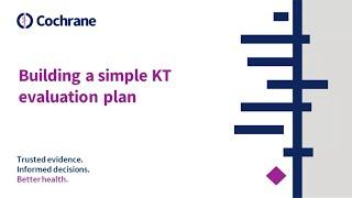 Building a simple KT evaluation plan