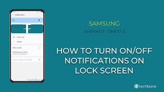 How to Turn On/Off Notifications on Lock Screen - Samsung [Android 11 - One UI 3]