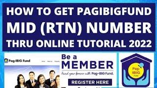Paano kumuha ng  Pag Ibig RTN (MID)  number via Online