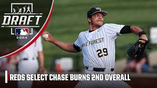 Cincinnati Reds select pitcher Chase Burns with the 2nd pick | 2024 MLB Draft