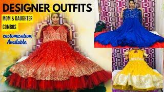 Designer outfits తక్కువ price లో|Boutique customised Long Frocks & Croptop Lehengas