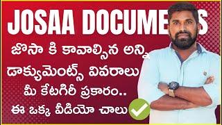 Josaa Required Documents, josaa 2023, Documents for josaa councelling for all categories