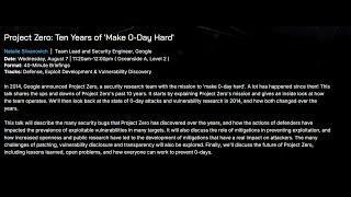 Project Zero: Ten Years of 'Make 0-Day Hard'