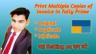 How To Print Multiple Copies of Sales Invoice | Tally Prime से Invoice की Copies 3 कैसे निकाले