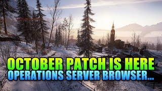 Operations Server Browser Is Here! - October Patch | Battlefield 1 Update