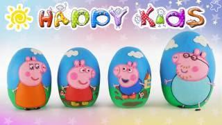 Свинка Пеппа с семьёй и сюрпризами) Peppa Pig with surprises