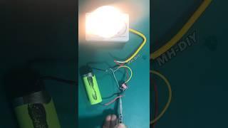 MH-DIY || How to make the simplest inverter 3.7v to 220v #diy #technology #shorts #kenhsangtao