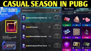 CASUAL SEASON EXPLAINED IN PUBG MOBILE & BGMI | HOW TO RANK PUSH FASTER IN CASUAL SEASON