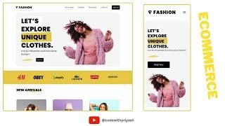 Build An Responsive Ecommerce Website Using Tailwind  CSS