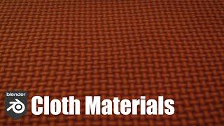 Cloth Materials: Blender Cloth for Beginners