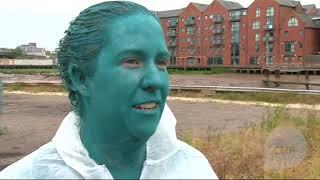 Thousands strip off and get painted blue for Spencer Tunick artwork