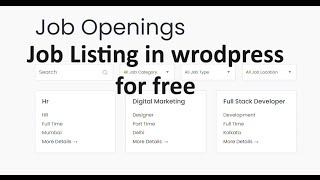 How to add job listing with forms in wordpress for free