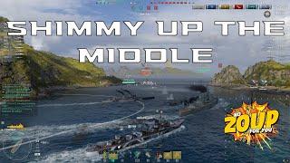 WoWS Shimakaze gameplay - up the middle