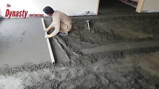 Amazing Techniques - Floor Plastering - Floor Tiles - The Dynasty Constructions
