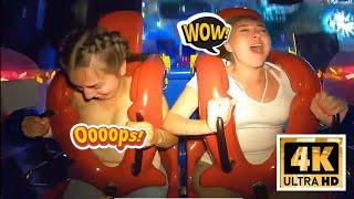 Special For You!! Nice Bounce Girl On Slingshot ride  Part 128 #slingshotchallenge #amusementpark