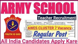 6 Army School Teacher Recruitment 2025 | AWES Army School Teacher Vacancy 2025 |Regular Post Vacancy