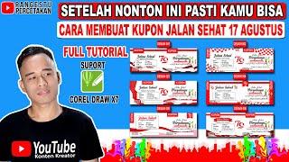 CARA MEMBUAT KUPON JALAN SEHAT | TUTORIAL MEMBUAT KUPON | PANGESTU PERCETAKAN