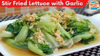 Simple Stir Fry Lettuce with Garlic