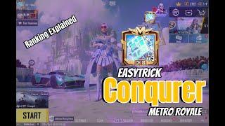 Get Free Metro Royale Conqueror Ranking Explained | New Conqueror Frame