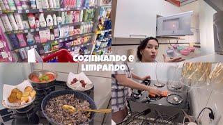 FAXINA NA COZINHA, FAZENDO ALMOÇO SIMPLES, COMPRINHAS DE FARMÁCIA