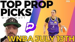 Best WNBA Player Prop Picks, Bets, Parlays & Predictions for PrizePicks, Today | July 13th | 7/13