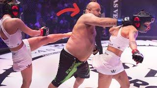Man DESTROYS 2 Women At Once In Mixed MMA Fight
