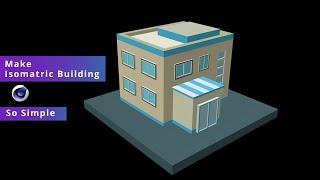 Modeling Low poly Building in Cinema 4D R25 | Cinema 4D Tutorial