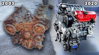 Rusty to running: 20 year old V6 engine rebuild time lapse