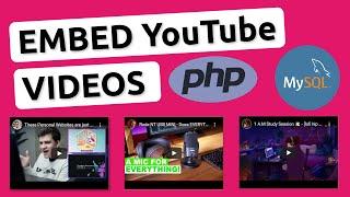 Embed YouTube Videos From MySQL Database Using PHP | Urdu & Hindi