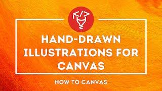 Hand-drawn text illustrations for Canvas