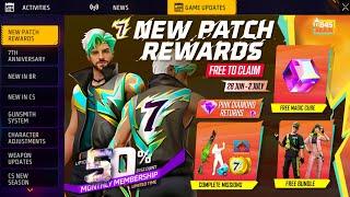 7th Anniversary Calendar Rewards|Criminal + Pink Diamond Event|Free Fire New Event | Ff New Event