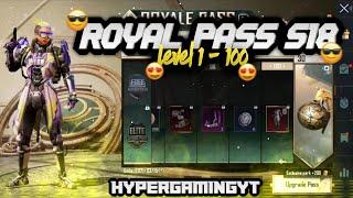 Pubg Mobile Royale Pass Season 18 Level:1-100 ! | S18 Leak's Free Redeem Rewards | Skin's !