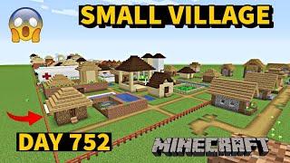 I build Small Village in Minecraft Creative mode 2025 Day 752