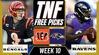 Thursday Night Football Picks (NFL Week 10) BENGALS vs RAVENS | TNF Parlay Picks