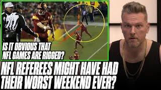 Terrible Referee Decisions Are Fueling NFL Being Rigged Conspiracies?! | Pat McAfee Reacts