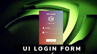 MODERN DESIGN visual studio || Login Form Ui Design || DN Tutorial