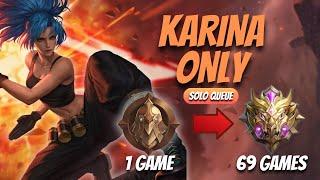 I played KARINA ONLY from WARRIOR TO MYTHIC | Mobile Legends