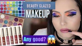 BEAUTY GLAZED MAKEUP | Color Fusion Eyeshadow palette, Pressed Glitter palette and  lipsticks review