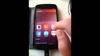 Ubuntu Unity 8 on Mir Server Running - - Galaxy Nexus Phone